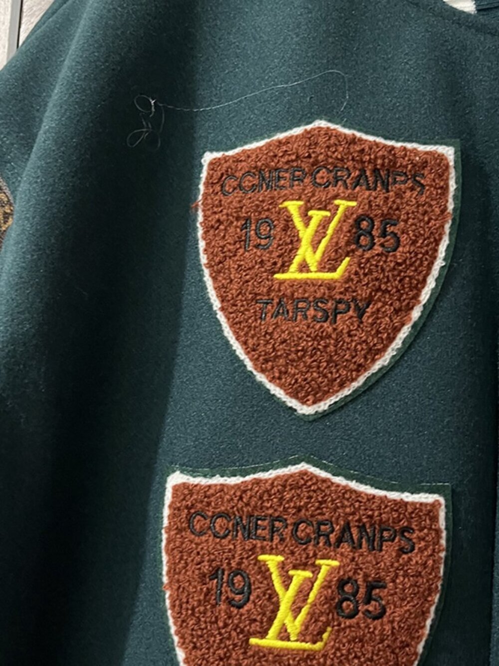 Louis Vuitton Dark Green Monogram Baseball Jacket - Picture 10 of 11